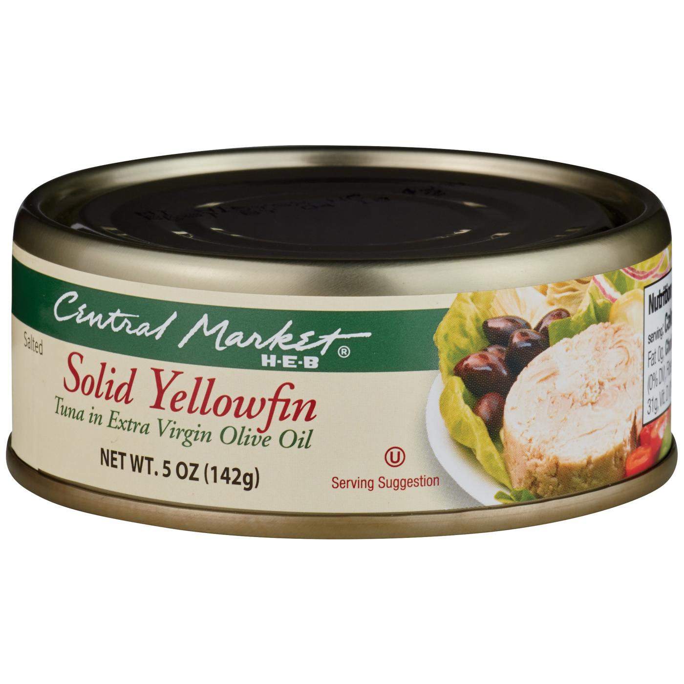 Central Market Solid Yellowfin Tuna in Extra Virgin Olive Oil; image 2 of 6