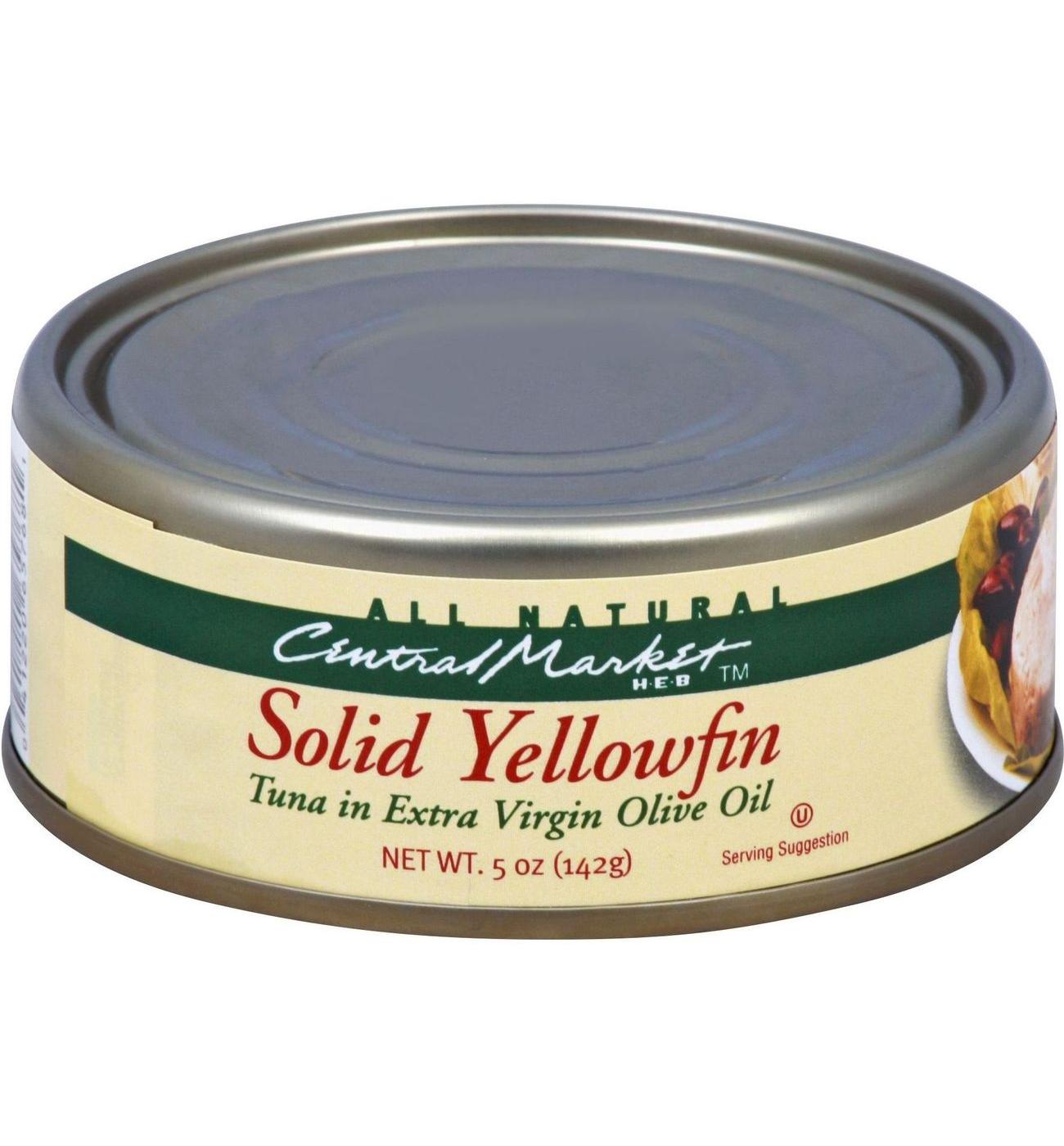 Central Market Solid Yellowfin Tuna in Extra Virgin Olive Oil; image 4 of 6