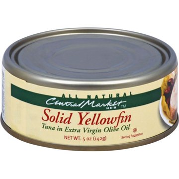 Central Market Solid Yellowfin Tuna in Extra Virgin Olive Oil, 5 oz