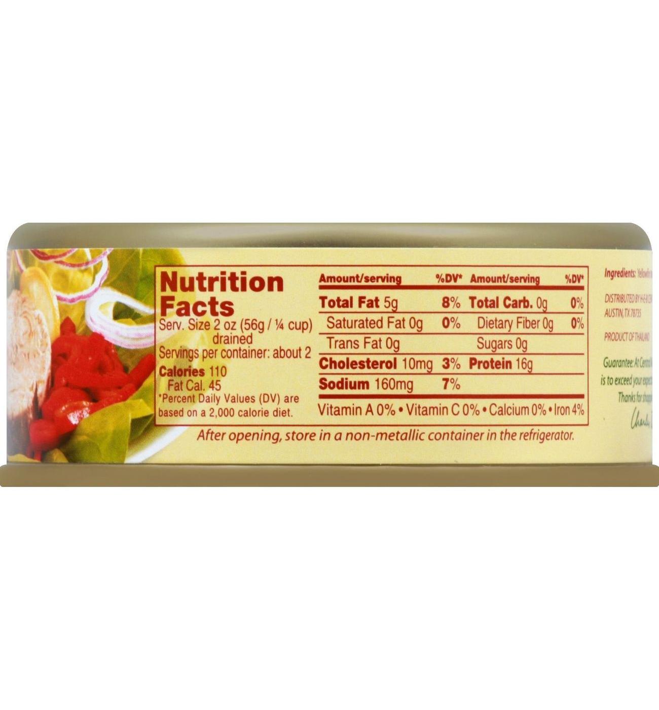 Central Market Solid Yellowfin Tuna in Extra Virgin Olive Oil; image 6 of 6