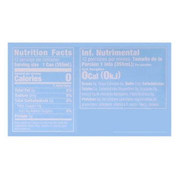 H-E-B Unsweetened Unflavored Sparkling Water 12 pk Cans, 12 oz