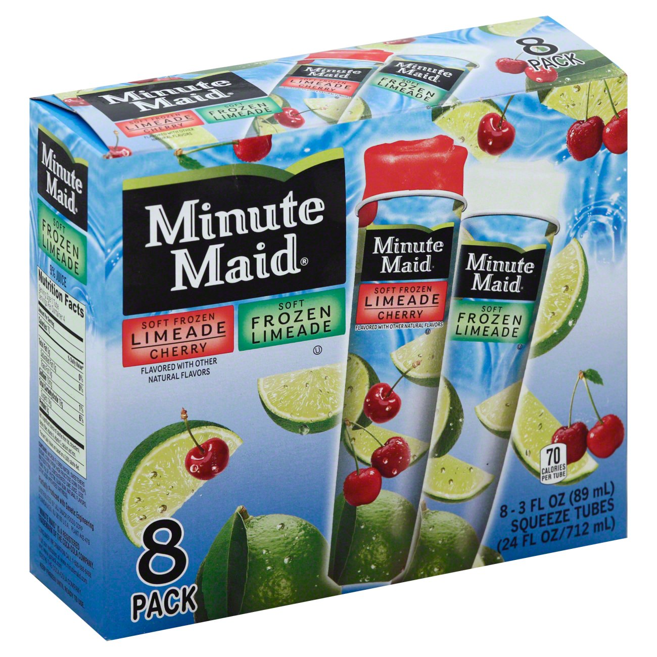 Minute Maid Cherry Limeade & Limeade Soft Frozen Squeeze Tubes - Shop 