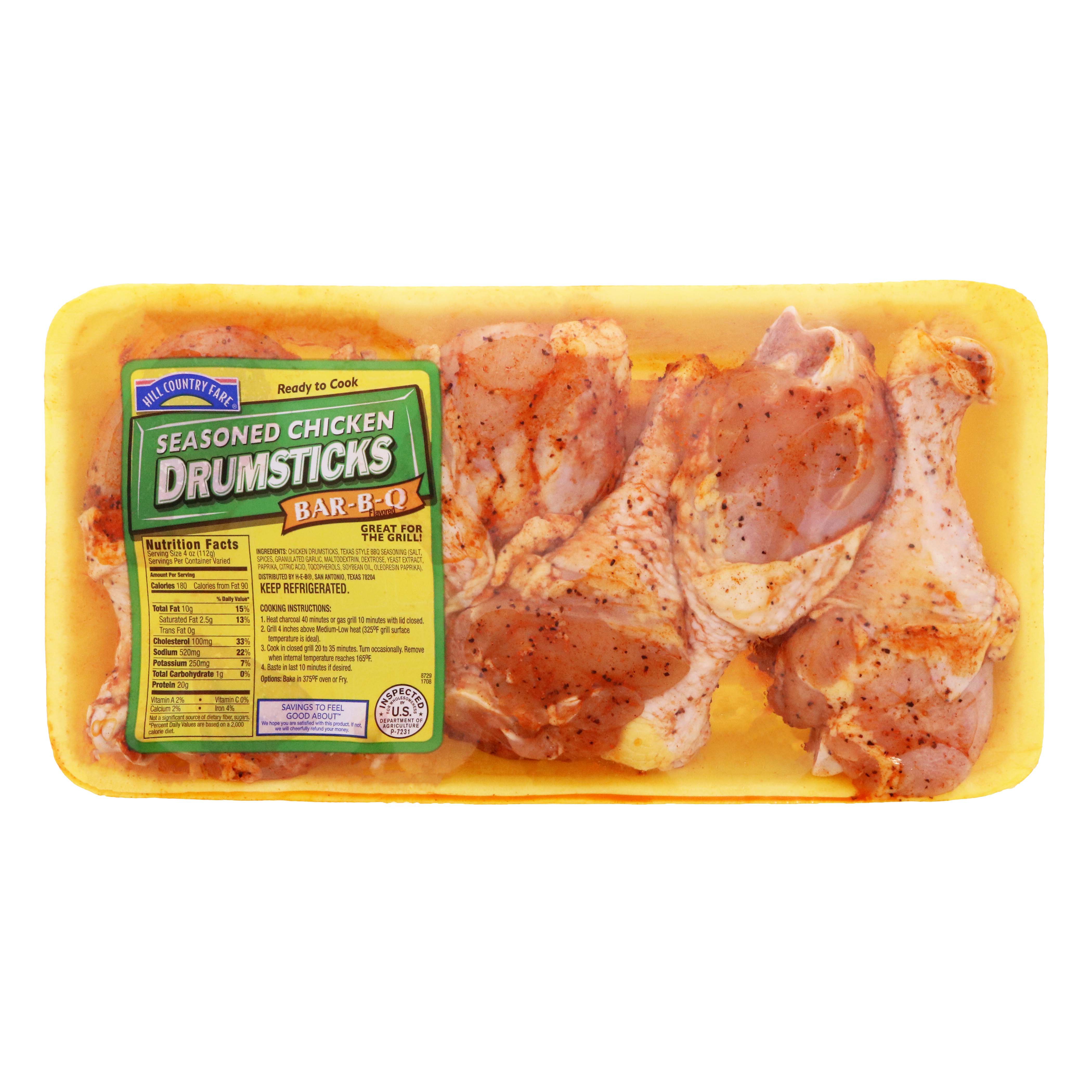 Hill Country Fare Bbq Seasoned Chicken Drumsticks Shop Chicken At H E B