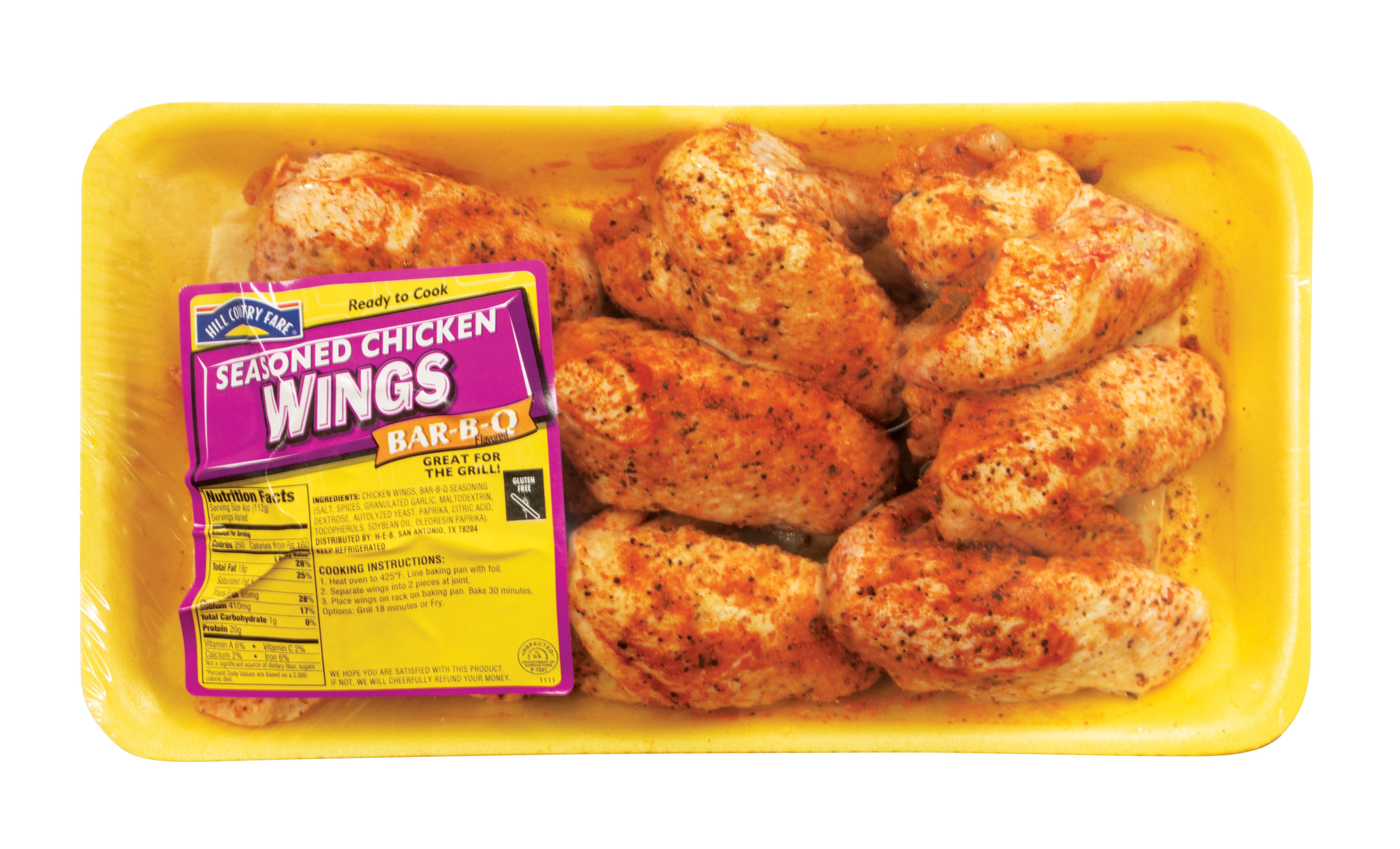 Hill Country Fare BBQ Seasoned Chicken Wings Shop Chicken at HEB