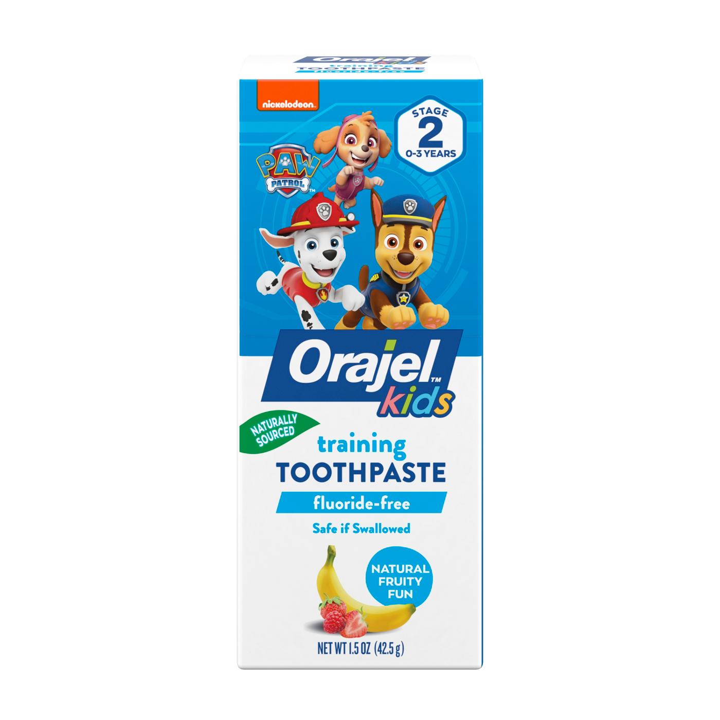 Orajel PAW Patrol Fluoride Free Training Toothpaste - Fruity Fun; image 1 of 2