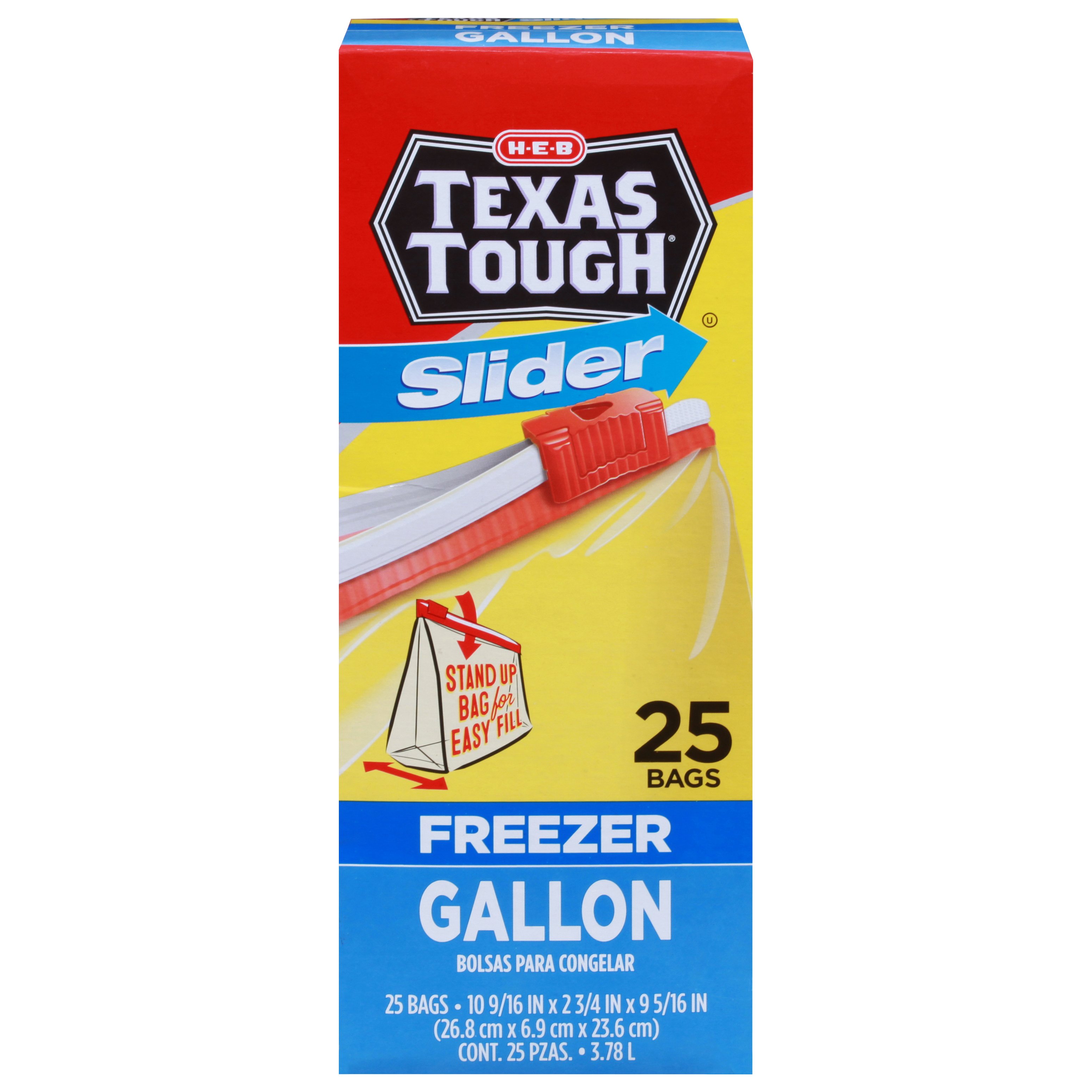H-E-B Texas Tough Slider Gallon Freezer Bags - Shop Storage Bags
