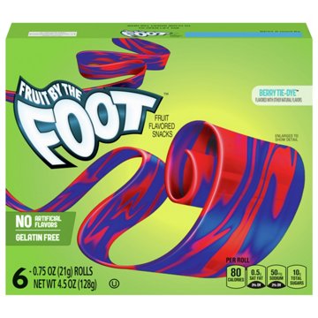Fruit By The Foot Berry Tie Die Fruit Flavored Snacks, 6 ct