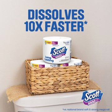 Scott 1000 Toilet Paper, 4 Rolls
