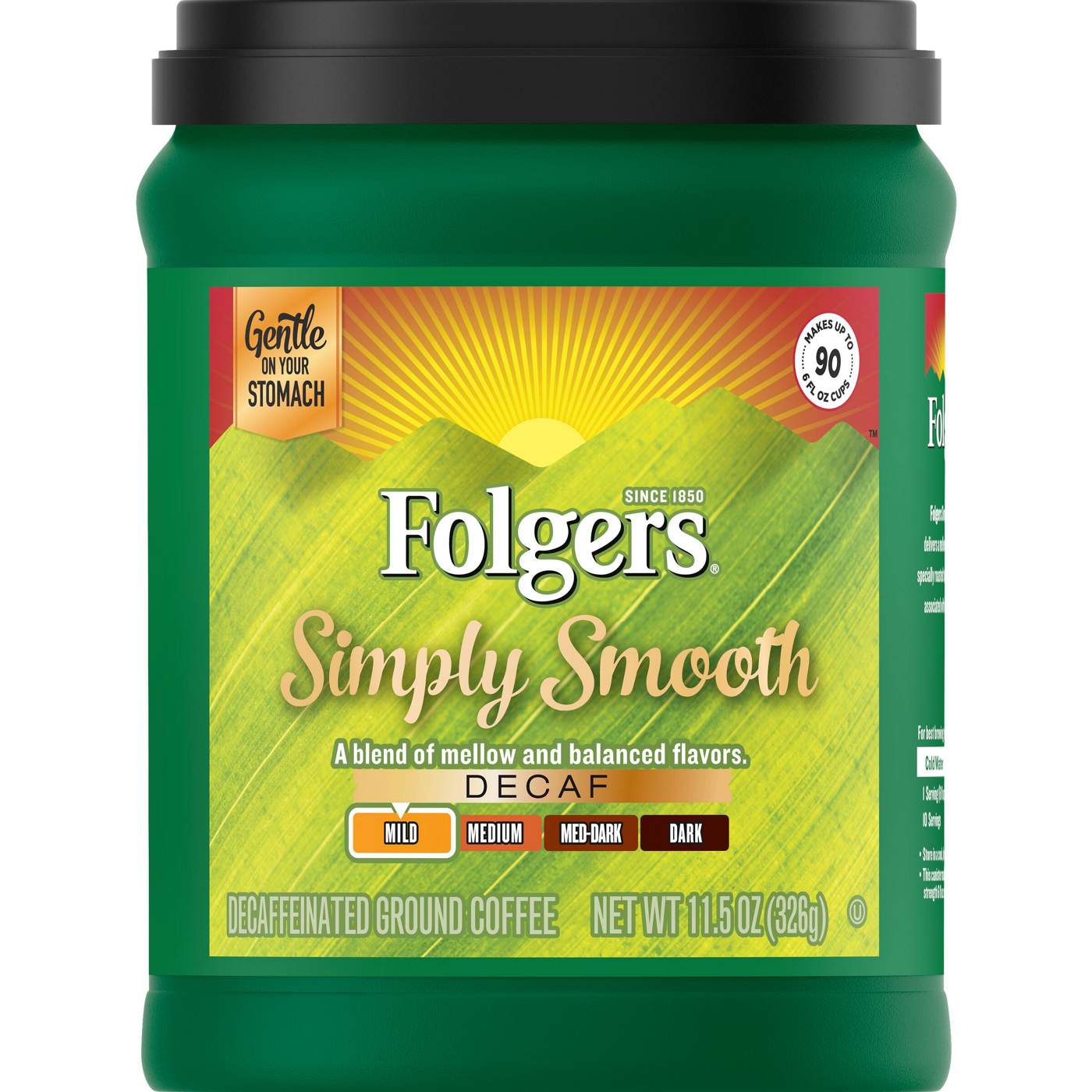 Folgers Simply Smooth Decaf Mild Roast Ground Coffee; image 1 of 5