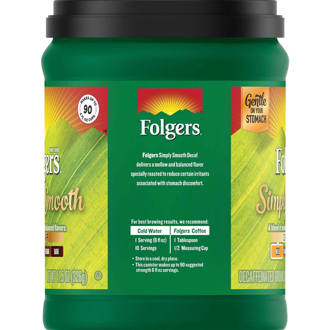 Folgers Simply Smooth Decaf Medium Roast Ground Coffee; image 3 of 3