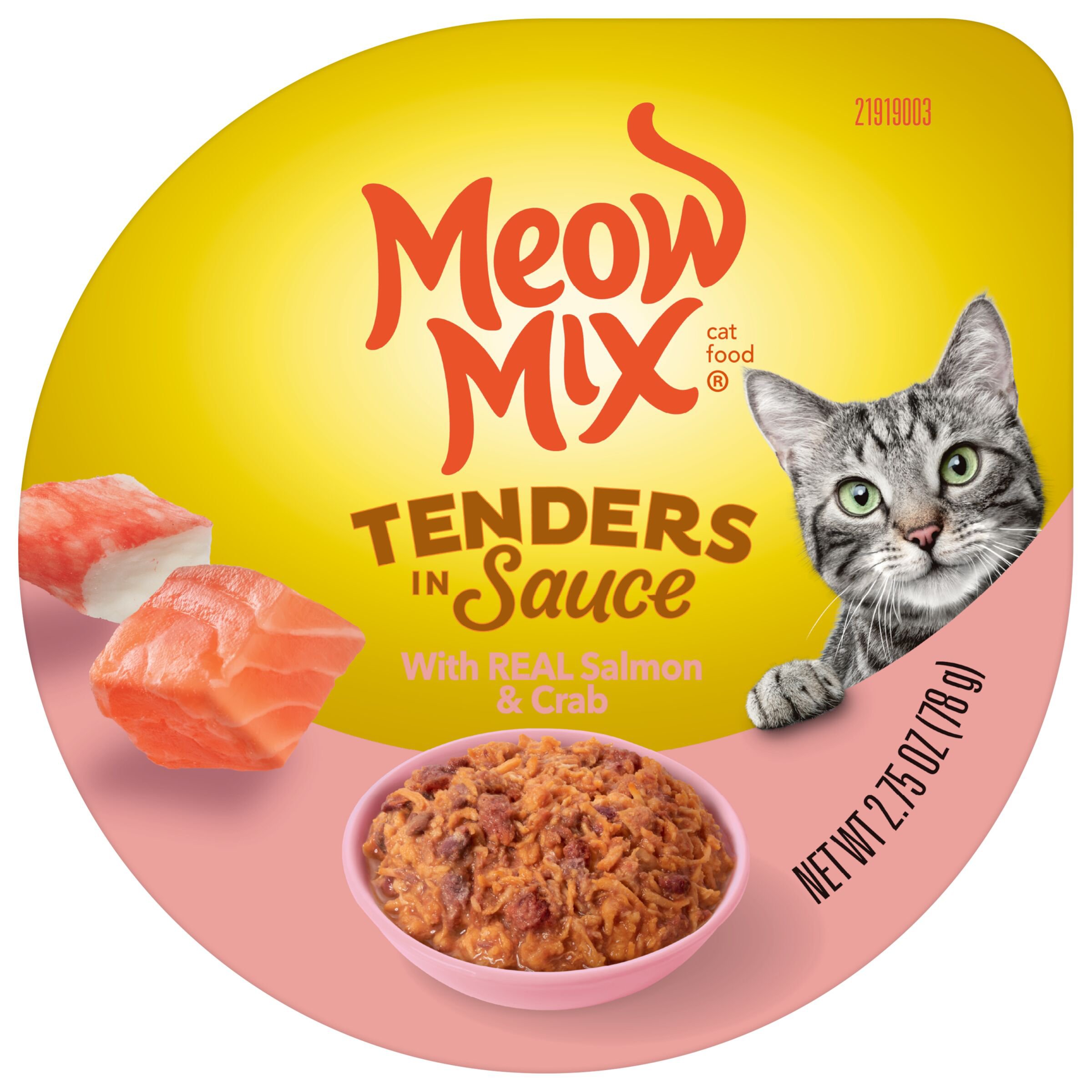 Meow Mix Tender Favorites Real Salmon Crab in Sauce Cat Food