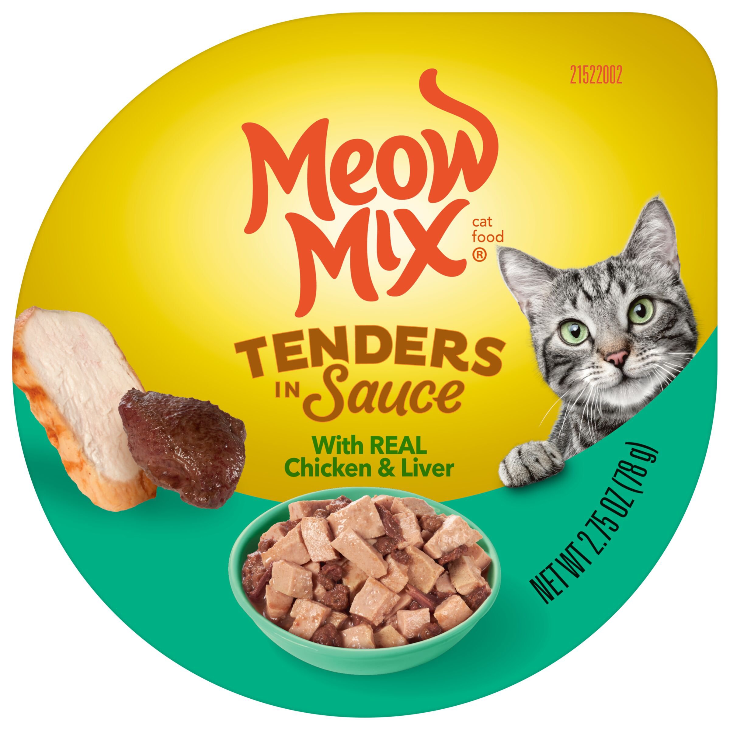 Meow Mix Tender Favorites Cat Food Real Chicken Liver in Sauce