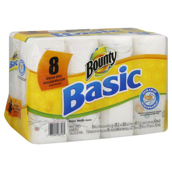 Bounty Basic Print Paper Towels Shop Paper Towels at HEB