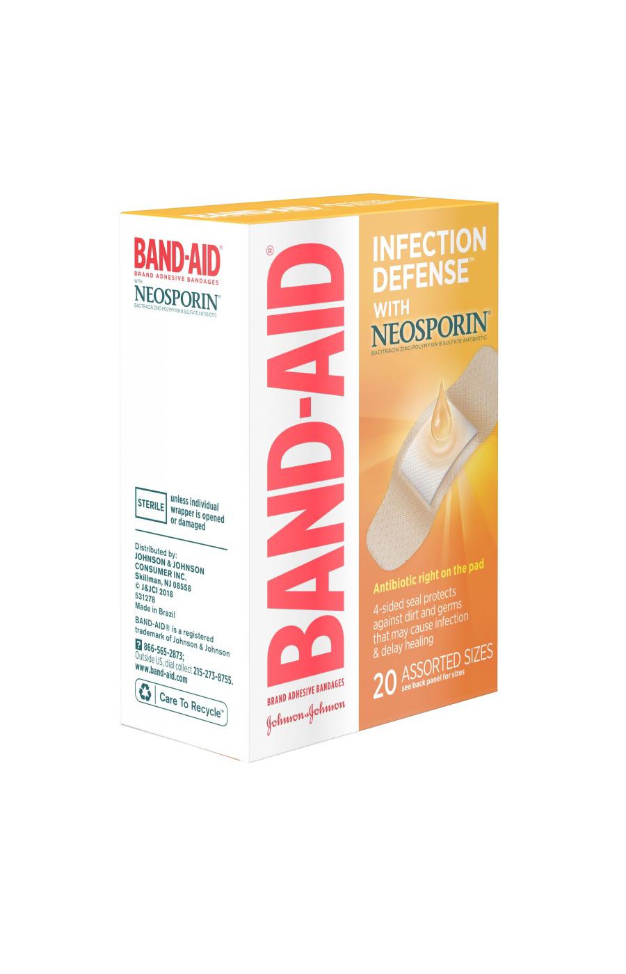 Band-Aid Adhesive Bandages Infection Defense With Neosporin, Assorted Sizes; image 5 of 7