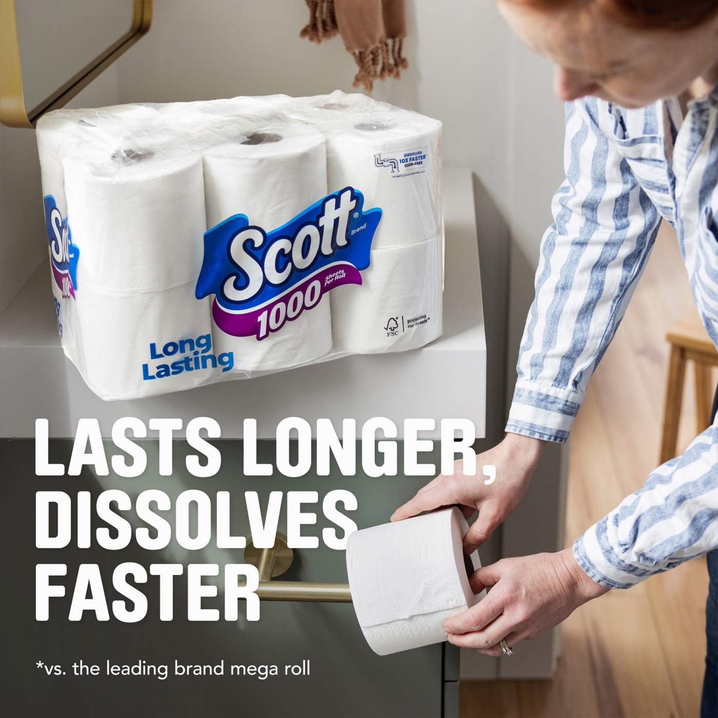 Scott 1000 Toilet Paper Rolls 1 Ply Toilet Tissue; image 6 of 7