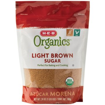 H-E-B Organics Light Brown Sugar, 24 oz