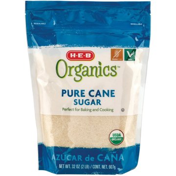 H-E-B Organics Pure Cane Sugar, 2 lbs