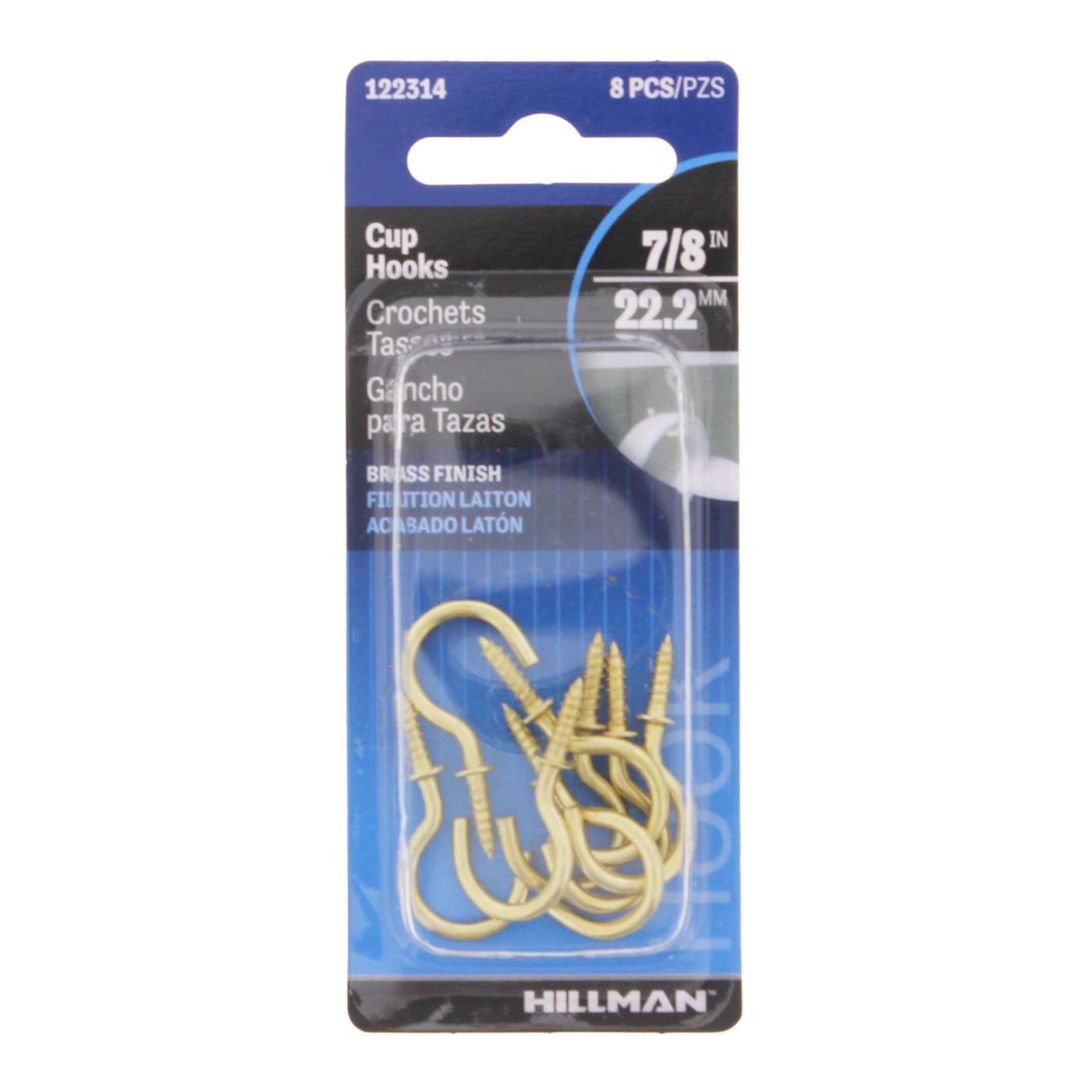 The Hillman Group Brass Cup Hooks - Shop Hooks & picture hangers at H-E-B