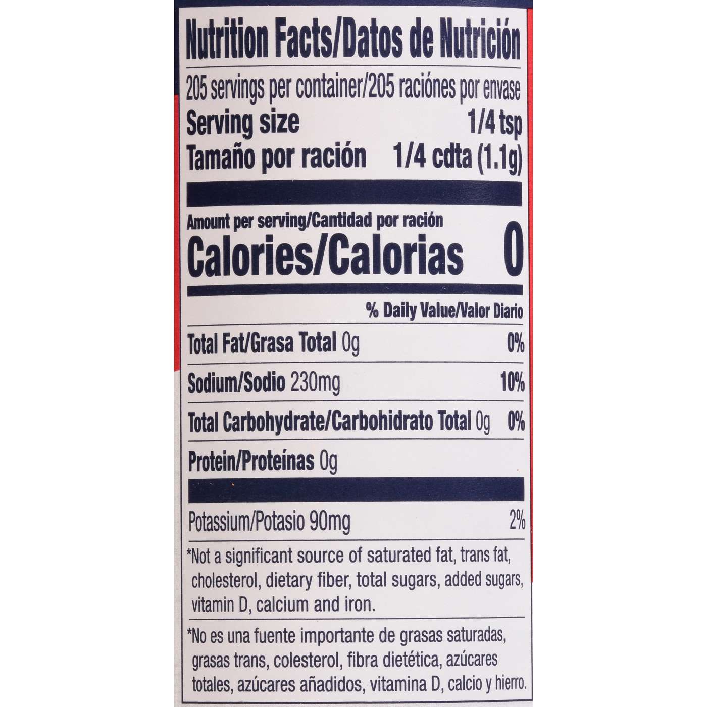 Calories in Morton Season-All Seasoned Salt and Nutrition Facts