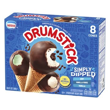 Nestle Drumstick Simply Dipped Sundae Cones Variety Pack, 8 ct