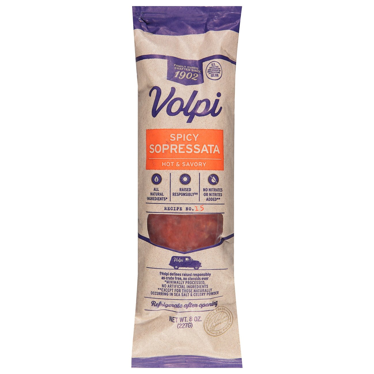 Volpi Hot Sopressata Salami Shop Meat at HEB