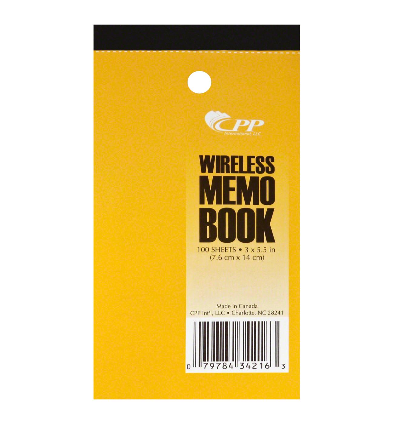 CPP International 3" x 5" Wireless Memo Book, Colors May Vary; image 2 of 3