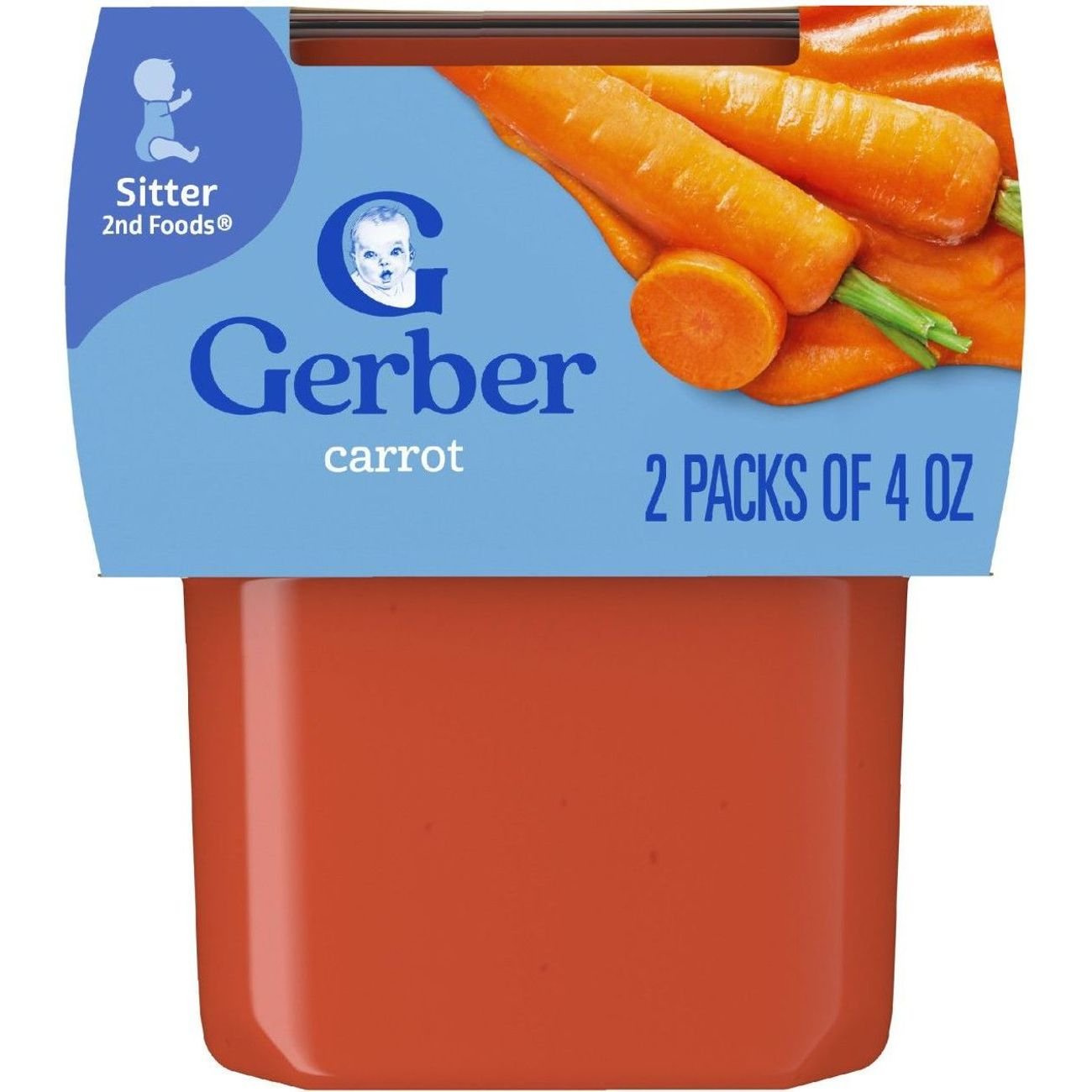 Gerber Stage 2 Baby Food - Carrot, 4 oz Tubs - Shop Baby food at H-E-B