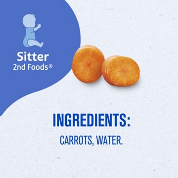 Gerber Stage 2 Baby Food - Carrot, 4 oz Tubs