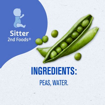Gerber Stage 2 Baby Food - Pea, 4 oz Tubs