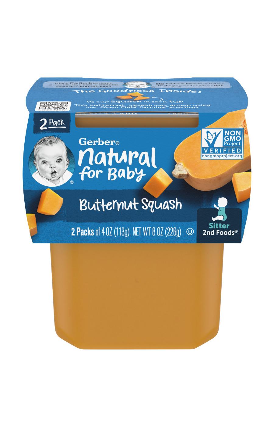 Gerber Natural for Baby 2nd Foods - Butternut Squash; image 1 of 8