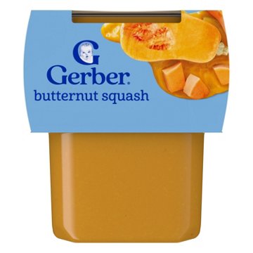 Gerber Stage 2 Baby Food - Butternut Squash, 4 oz Tubs