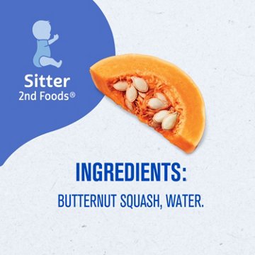 Gerber Stage 2 Baby Food - Butternut Squash, 4 oz Tubs