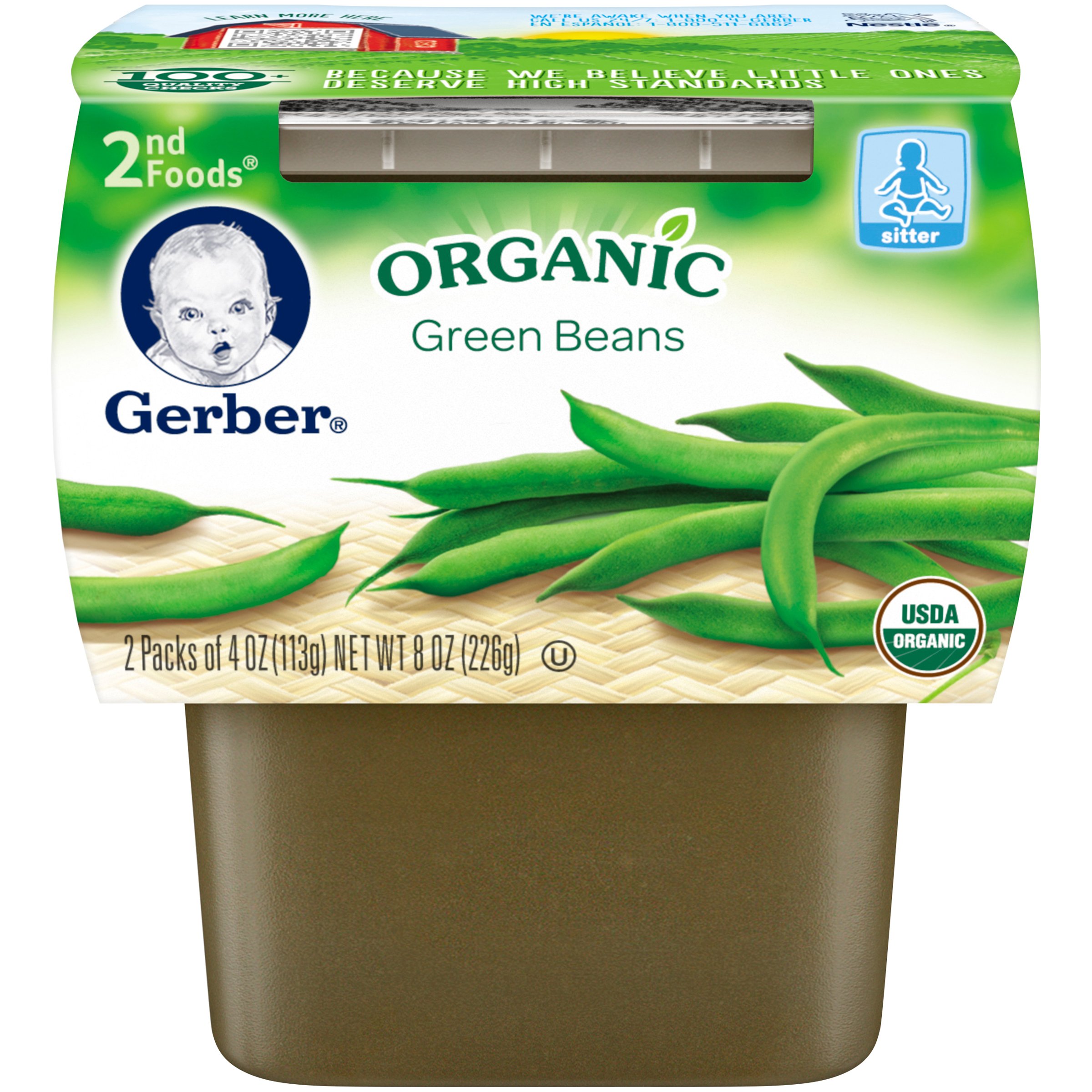 Gerber Organic 2nd Foods Green Beans Shop Baby Food at HEB