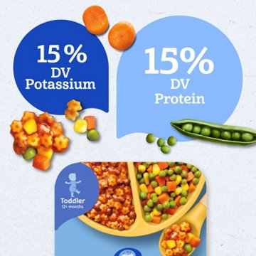 Gerber Mealtime for Toddler - Pasta Stars in Meat Sauce and a side of Green Beans, 6.8 oz