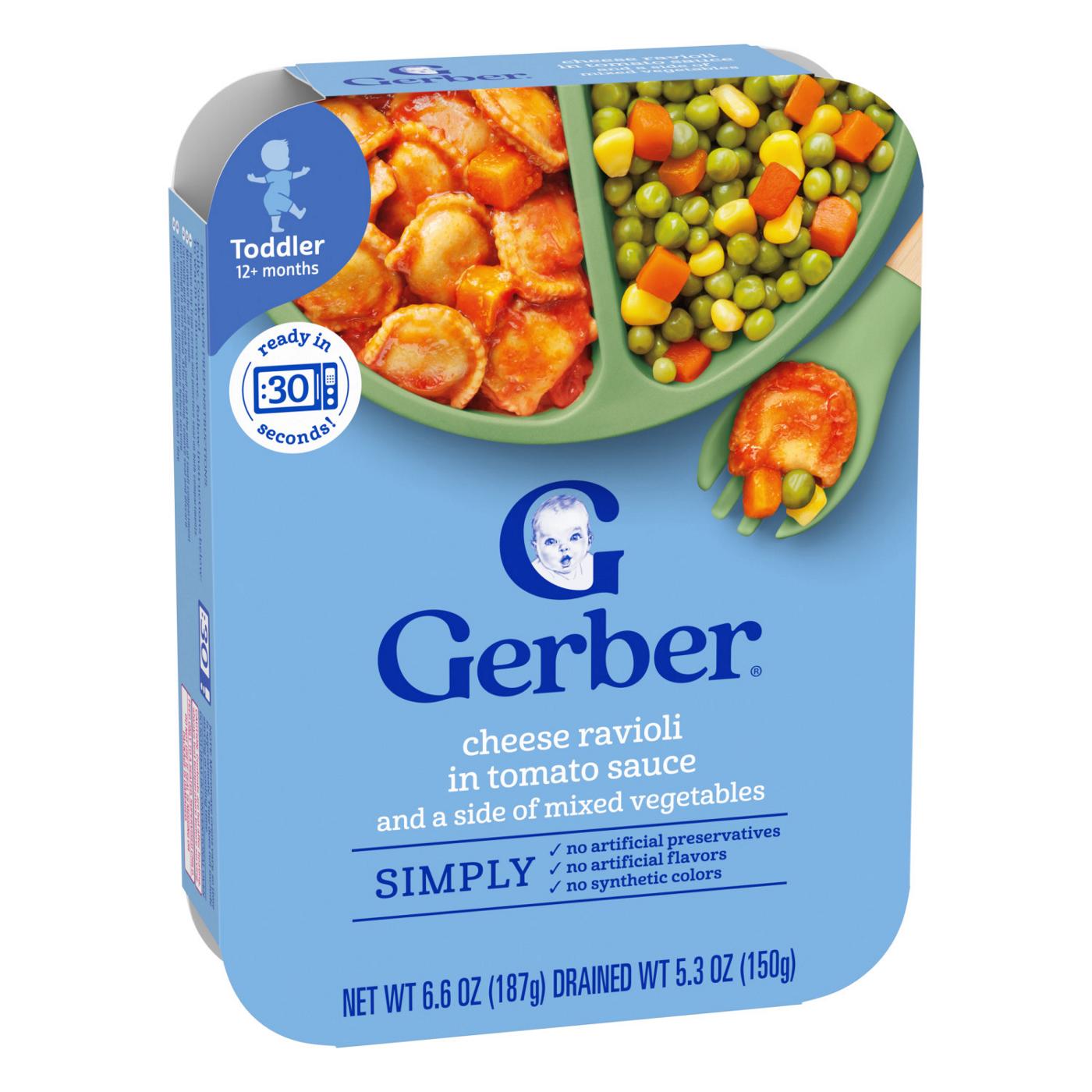 Gerber Mealtime for Toddler Cheese Ravioli in Tomato Sauce & Mixed