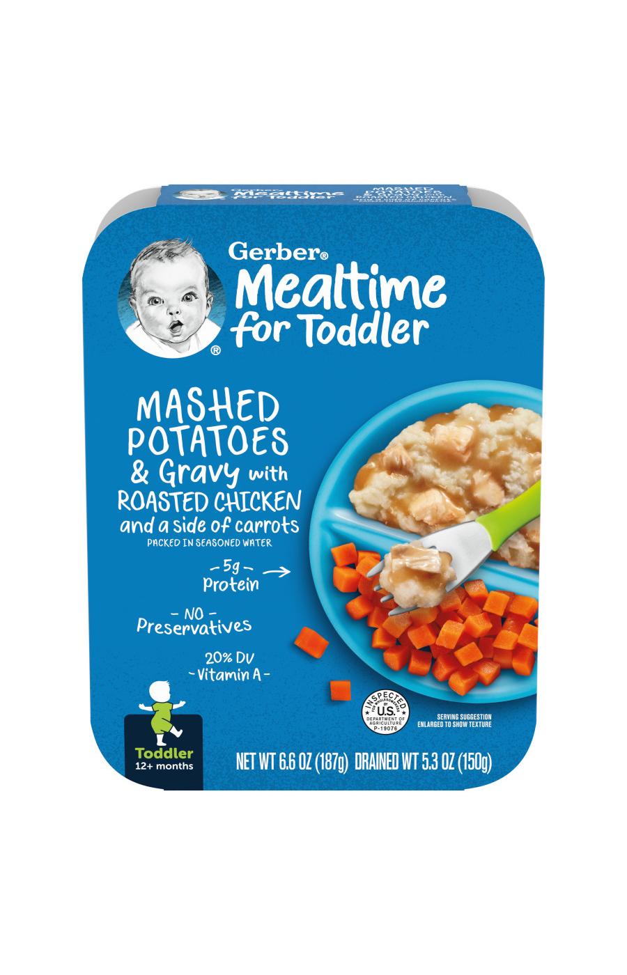 Gerber Mealtime for Toddler - Mashed Potatoes & Gravy with Roasted Chicken & Carrots; image 1 of 8