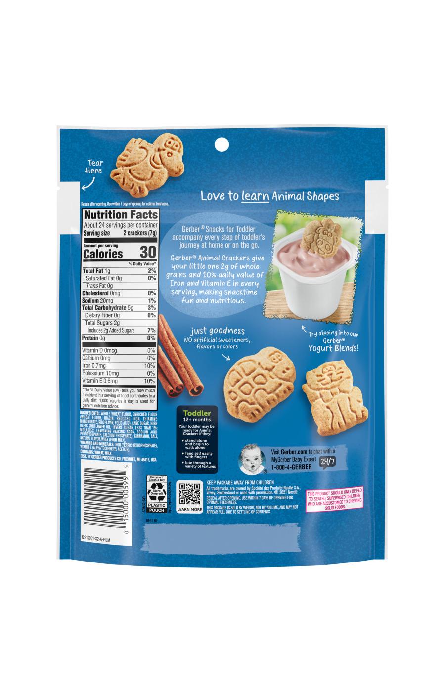 Gerber Snacks for Toddler - Animal Crackers; image 6 of 8