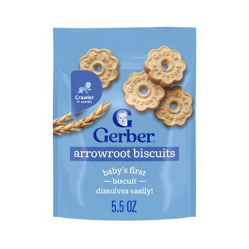 Gerber Snacks for Baby - Arrowroot Biscuits, 5.5 oz