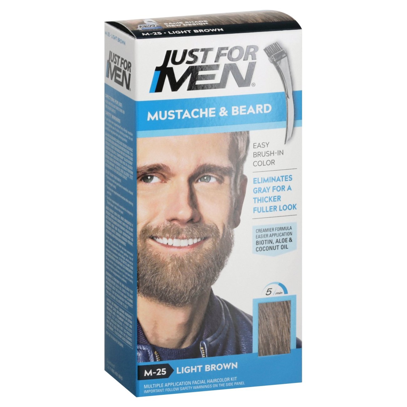 Just For Men Mustache & Beard Light Brown M25 BrushIn Color Gel
