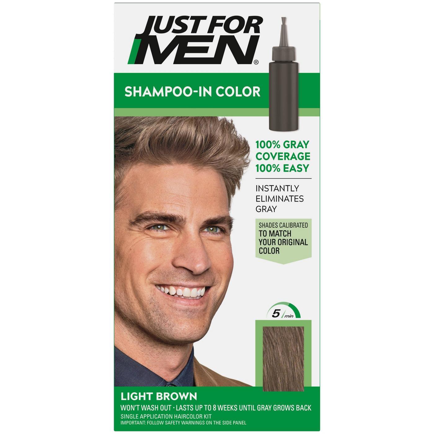 Just For Men Shampoo-In Haircolor Light Brown H-25; image 2 of 2