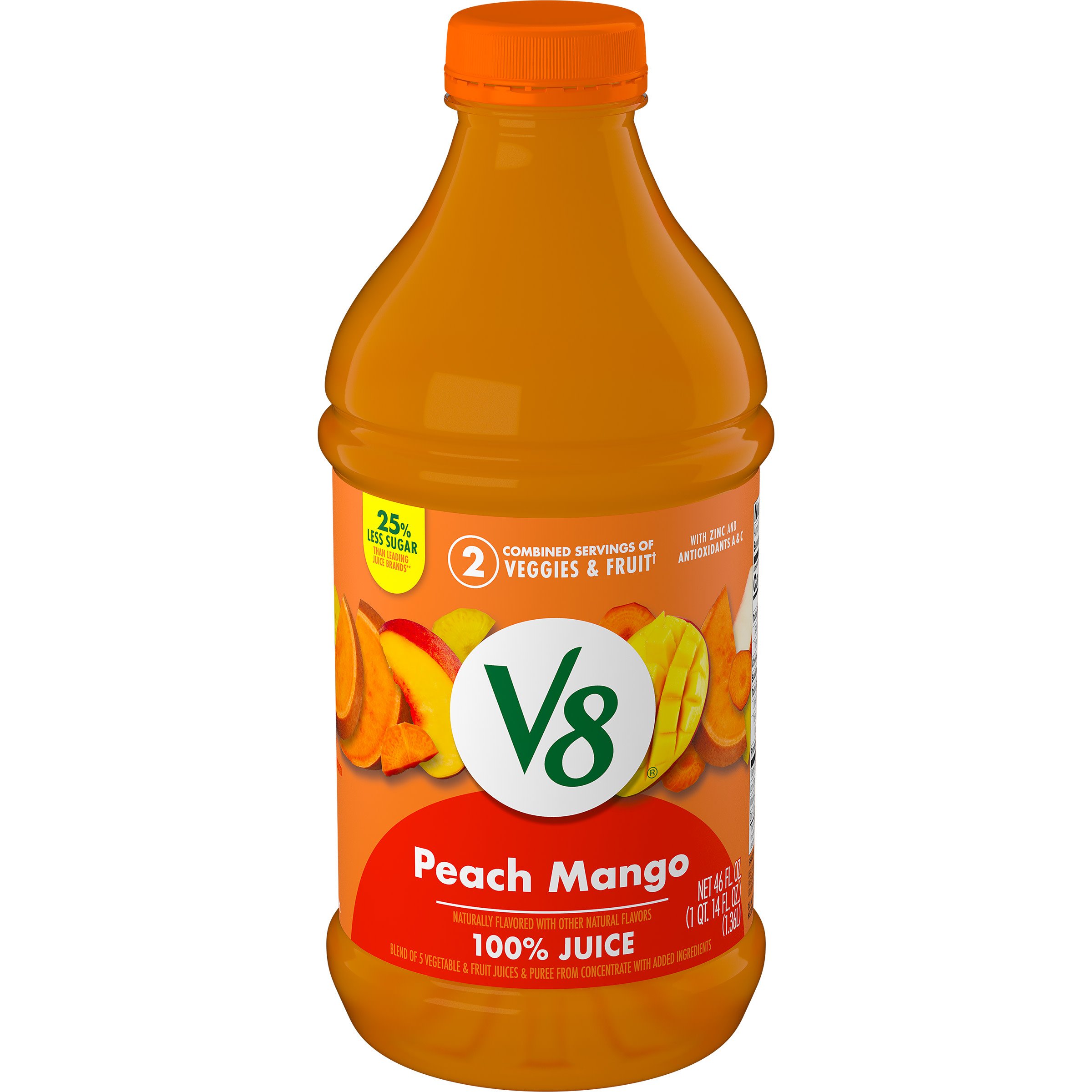V8 Vegetable & Fruit Peach Mango 100 Juice Shop Juice at HEB