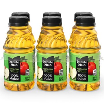 Minute Maid 100% Apple Juice 6 pk Bottles, 10 oz