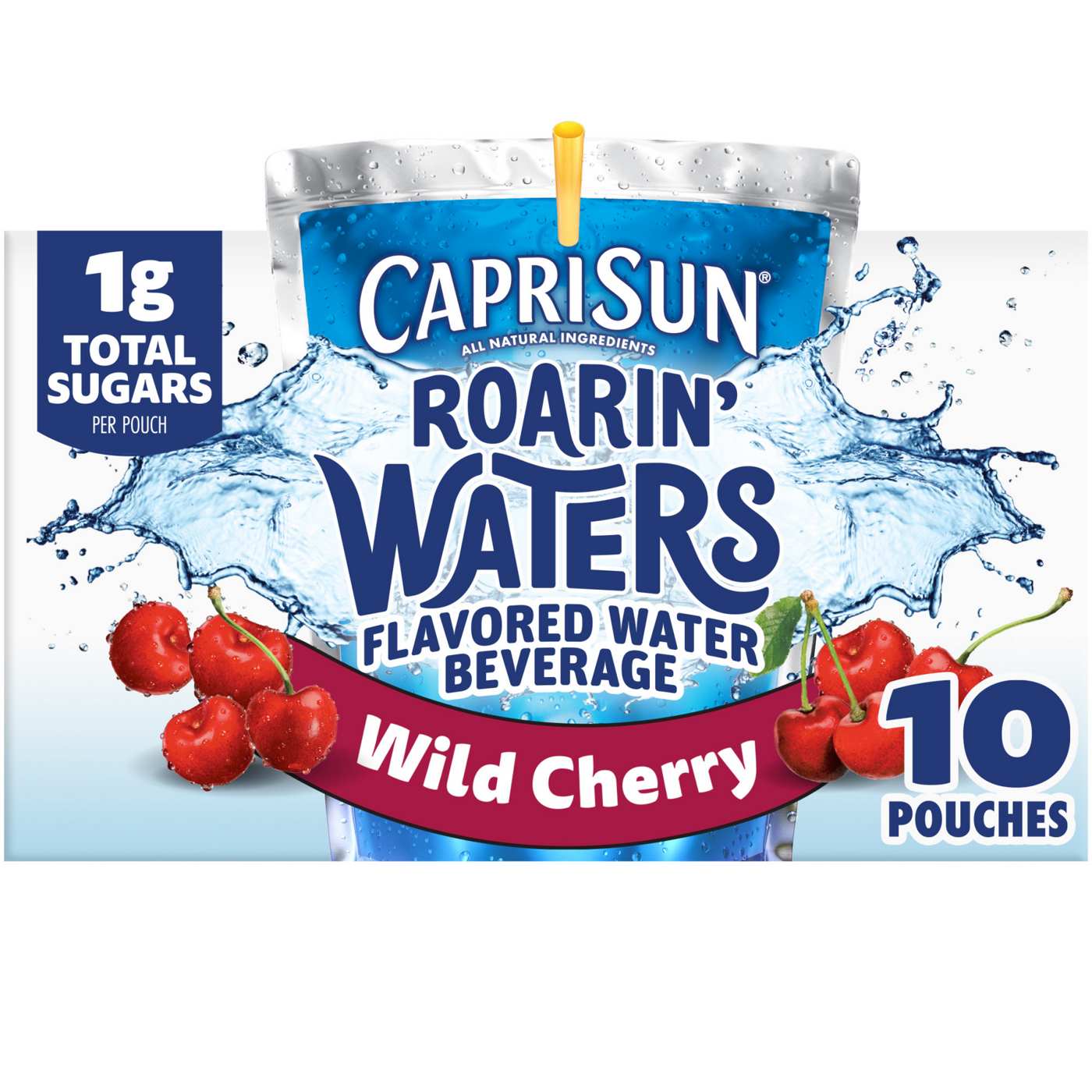 Capri Sun Roarin' Waters Wild Cherry Waterfall Flavored Water Beverage; image 1 of 5