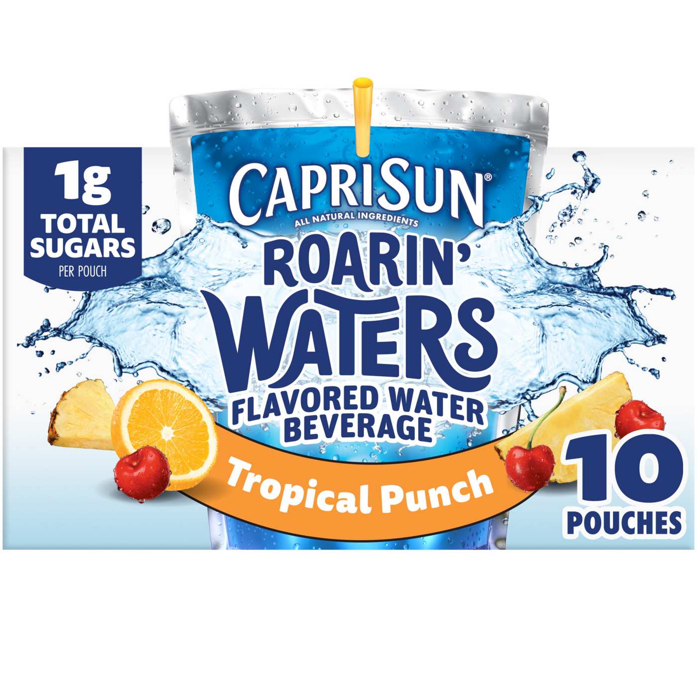 Capri Sun Roarin' Waters Tropical Punch Water Beverage 10 pk Pouches; image 1 of 6