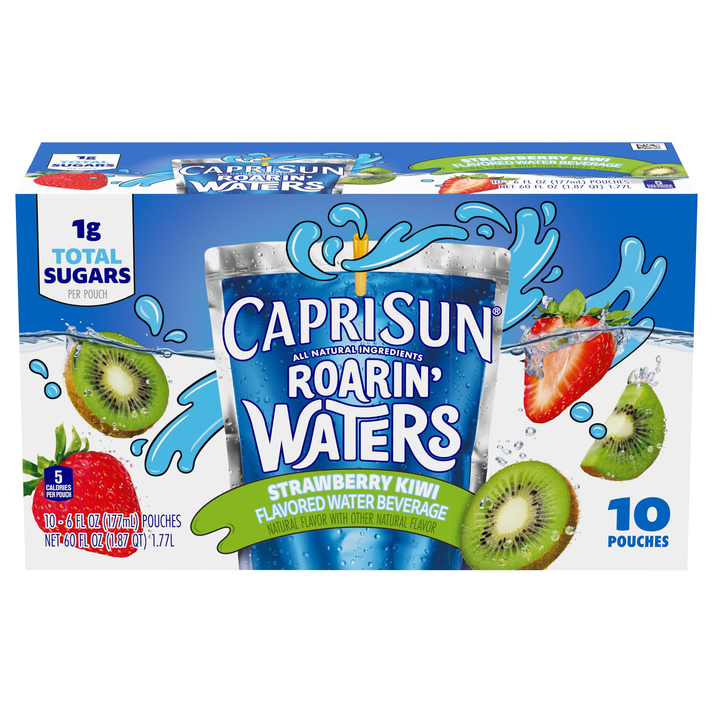 Capri Sun Roarin Waters Strawberry Kiwi Flavored Water Beverage 6 Oz Pouches Shop Juice At H E B