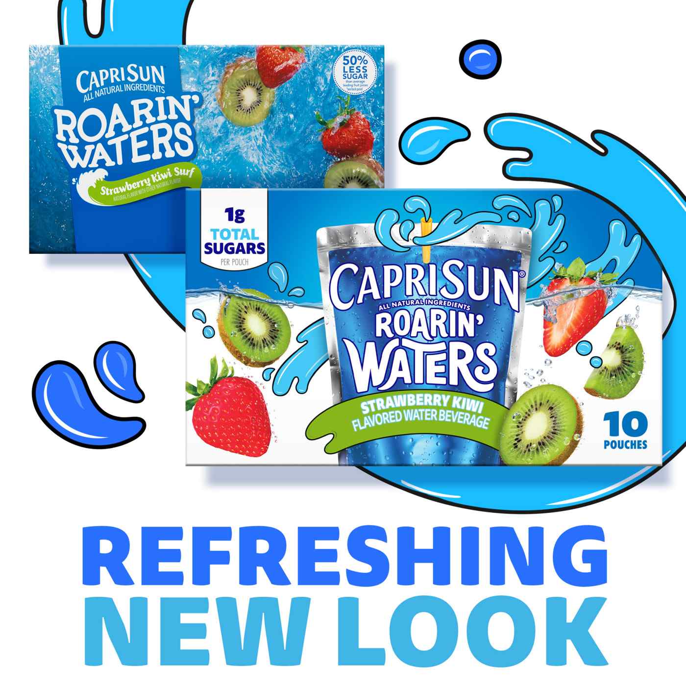 Capri Sun Roarin' Waters Strawberry Kiwi Flavored Water Beverage 6 oz Pouches; image 5 of 9