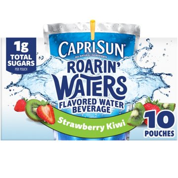 Capri Sun Roarin' Waters Strawberry Kiwi Water Beverage 10 pk Pouches, 6 oz