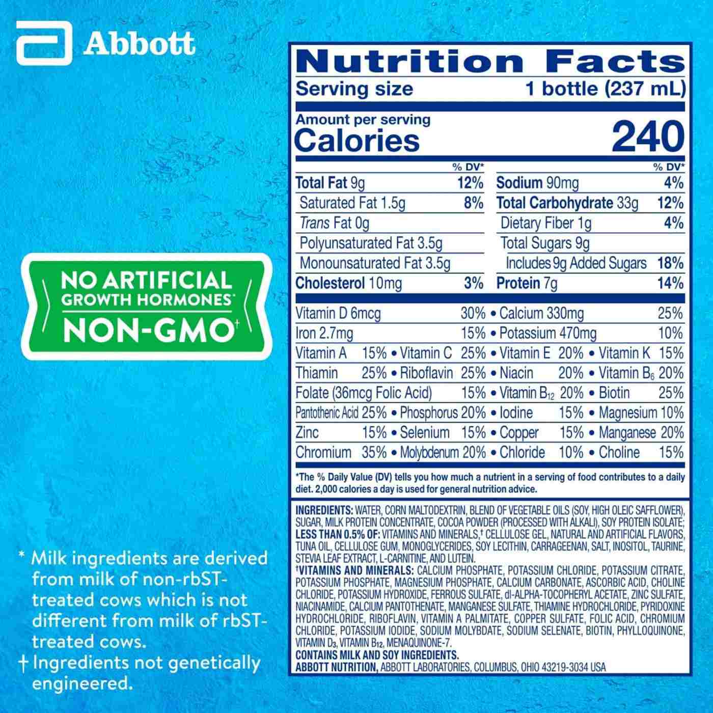 PediaSure Grow & Gain with Immune Support 7g Protein Shake for Kids - Chocolate, 8 oz Bottles; image 10 of 11