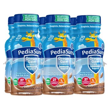 PediaSure Grow & Gain with Immune Support 7g Protein Shake for Kids - Chocolate, 8 oz Bottles, 6 pk