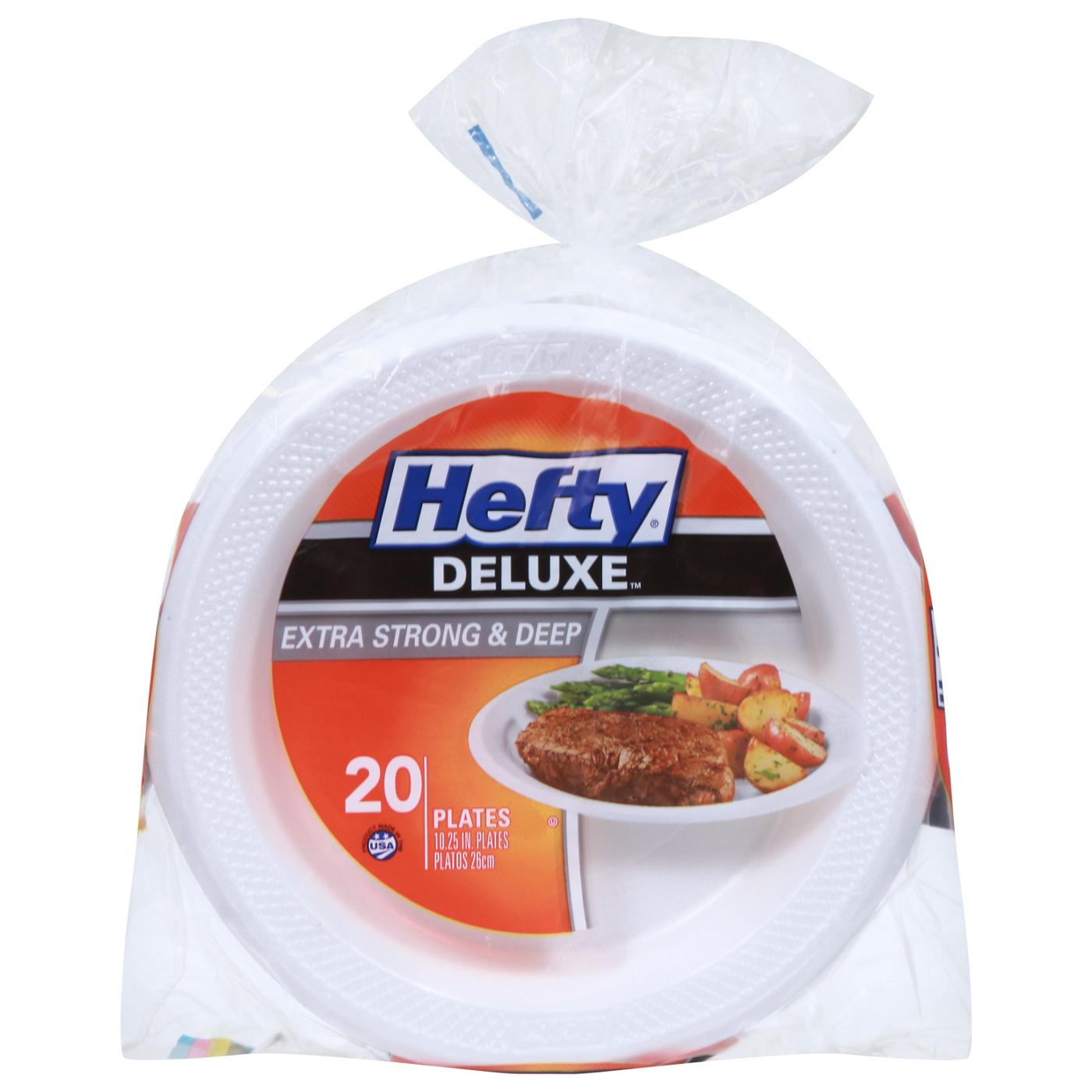Hefty Deluxe Extra Strong and Deep 10.25 Inch Round Foam Plates
